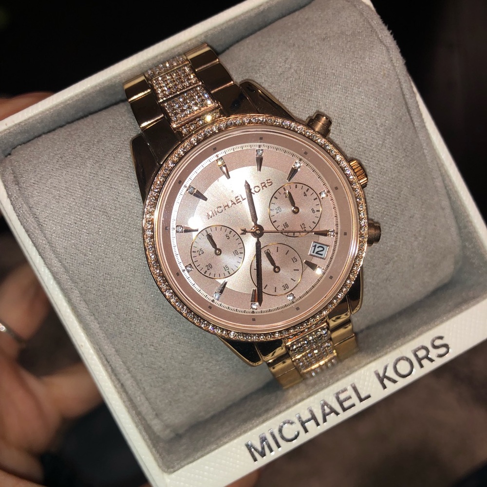 Rose Gold Michael Kors Watch with box